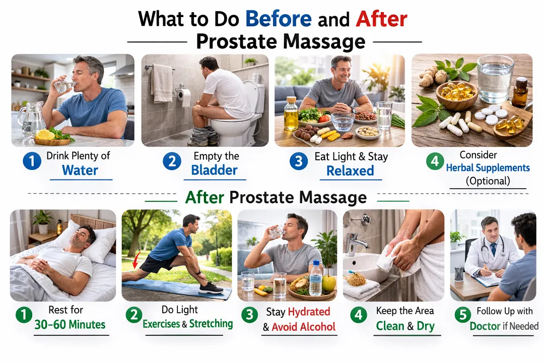 Before and After Prostate Massage